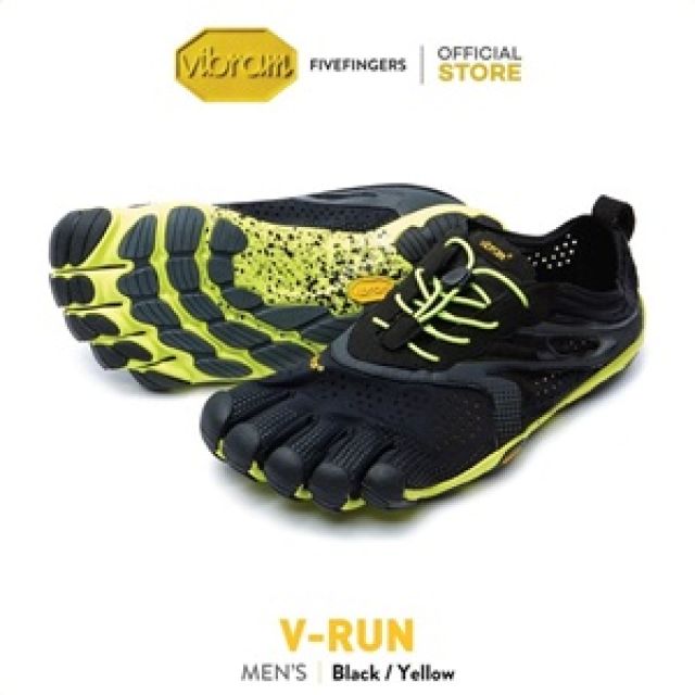 Vibram FiveFingers รองเท้าผู้ชาย รุ่น V-Run (Black/Yellow)